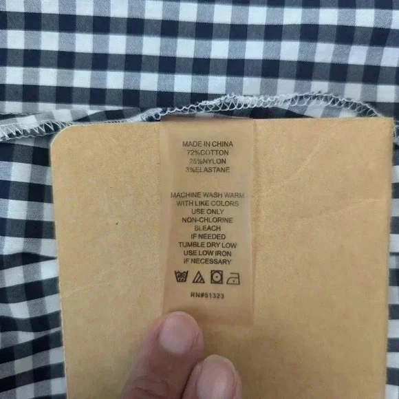 Vince Camuto Black and White Gingham Top -- Size S -- Preppy Jackie O Brunch - Picture 7 of 8